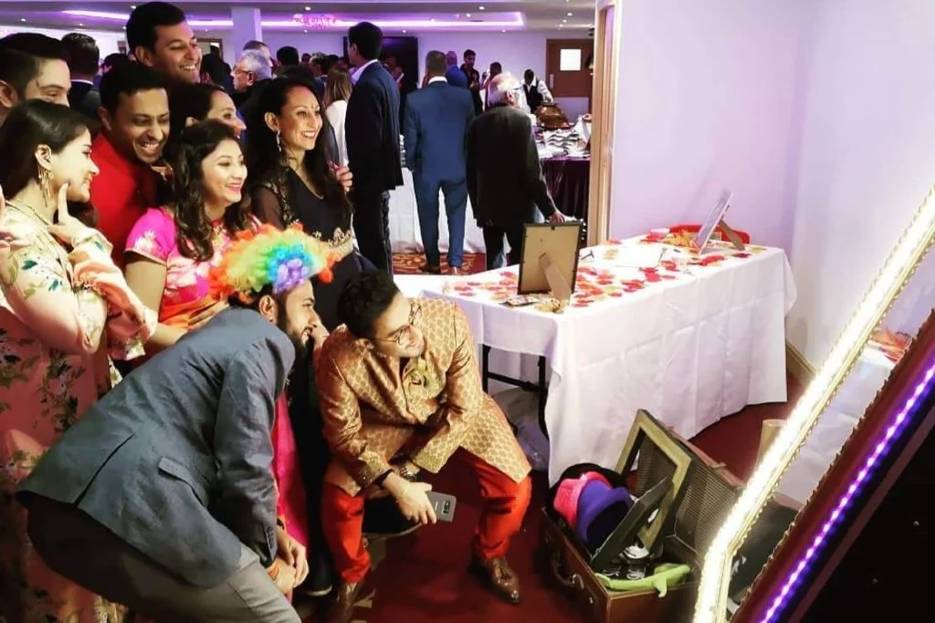 Mirror Photo Booth At A Beautiful Wedding